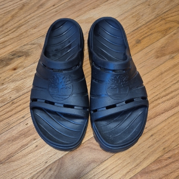 New Timberland GET OUTSLIDE Slides Black Unisex Mens Sz 10 Womens Sz 12 - Picture 1 of 7